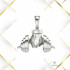 obraz srebrnej zawieszki Dumbbell Lift – 3Gems