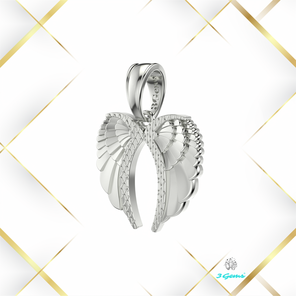 render 3D Angel Wings – zawieszka ze srebra
