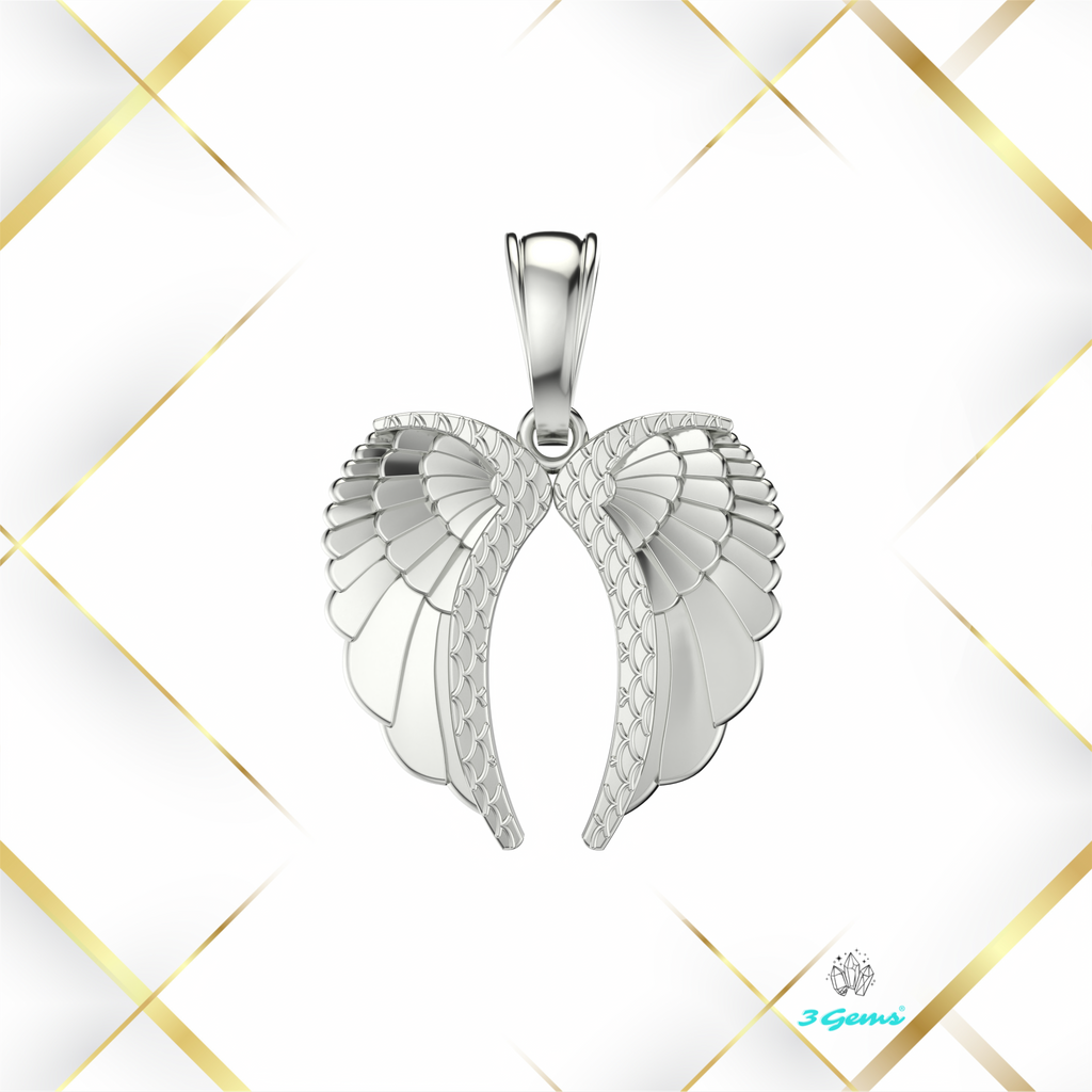 render 3D Angel Wings – zawieszka ze srebra